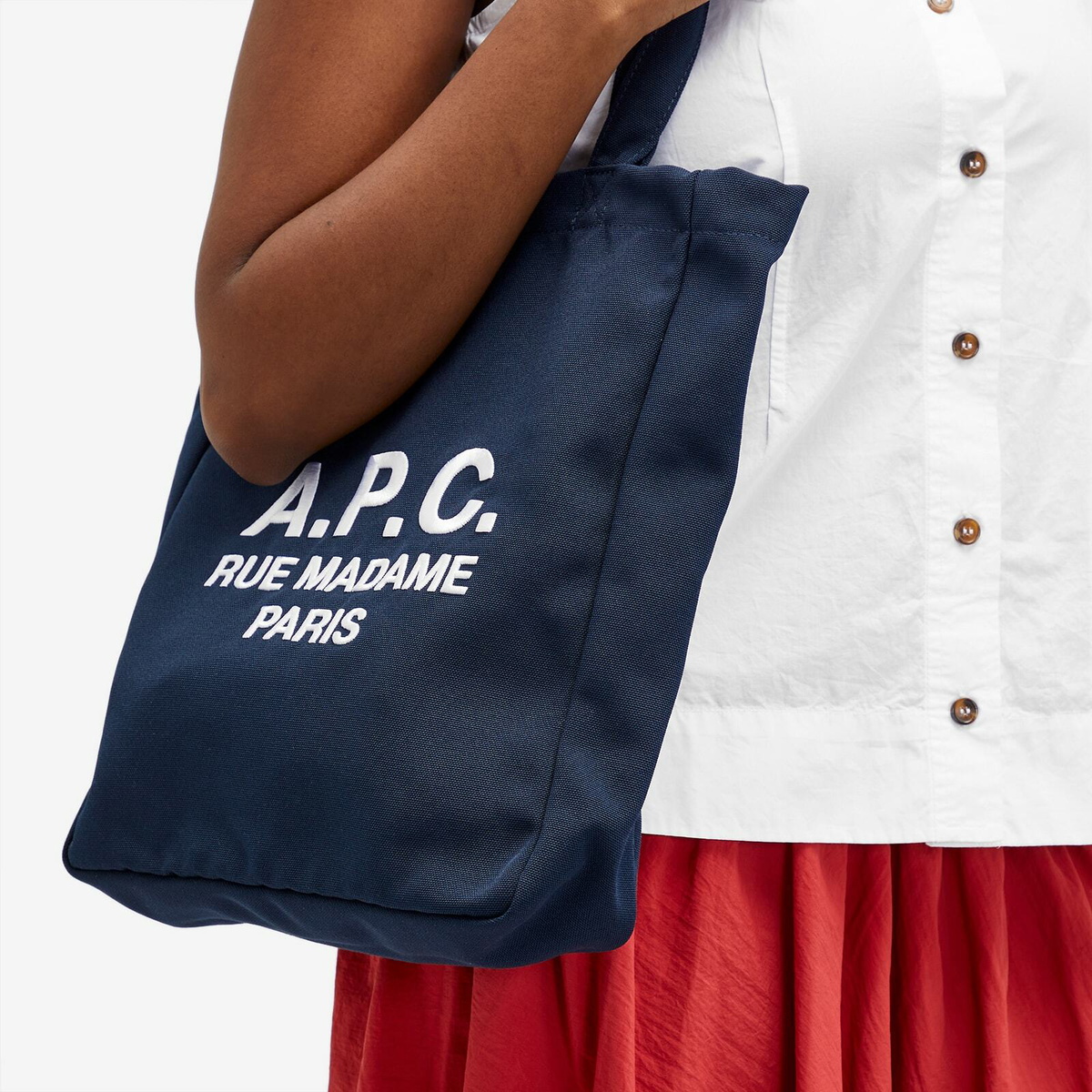 A.P.C. RueMadame Paris messenger shops bag - Navy blue 16