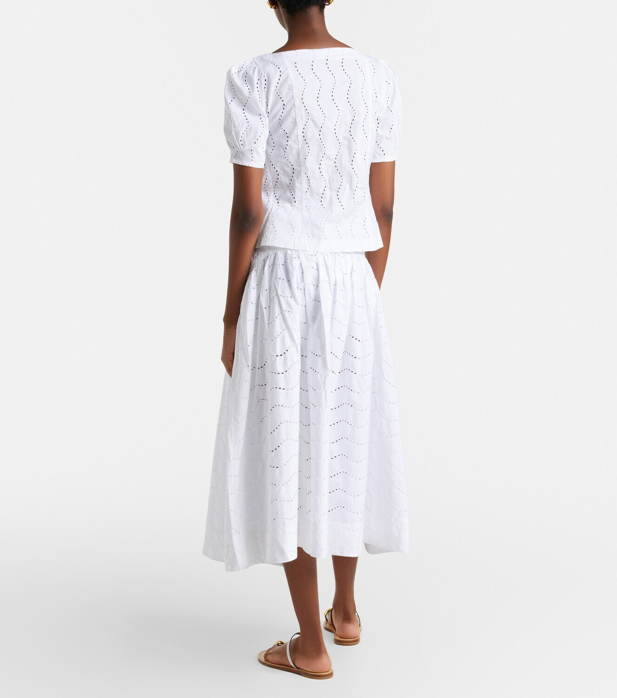 Polo Ralph Lauren Broderie anglaise cotton midi skirt