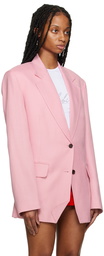 Pushbutton Pink Two-Button Blazer