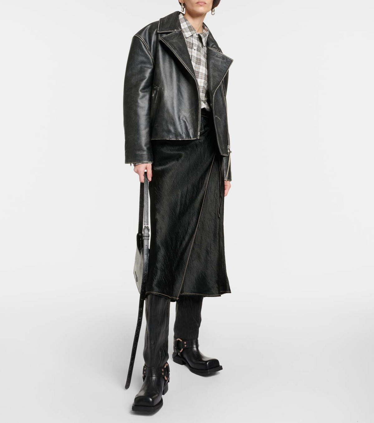 【送料&関税込】Acne Studios Lilket Biker Jacket Acne Studios Lilket Leather Biker Jacket, Brand Size 36 (US