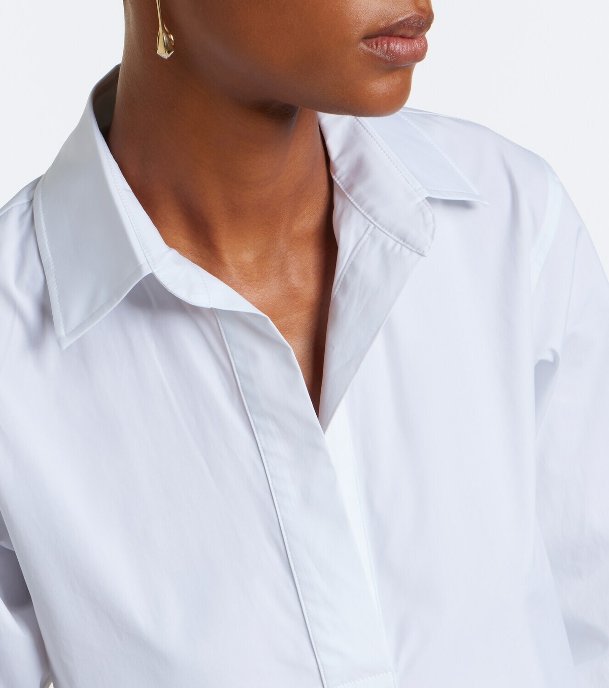 Max Mara Cotton-blend poplin shirt