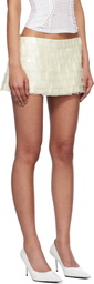 Fancì Club Off-White Seashell Miniskirt