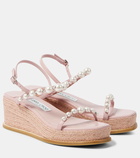 Jimmy Choo Amatuus 60 leather espadrille wedges