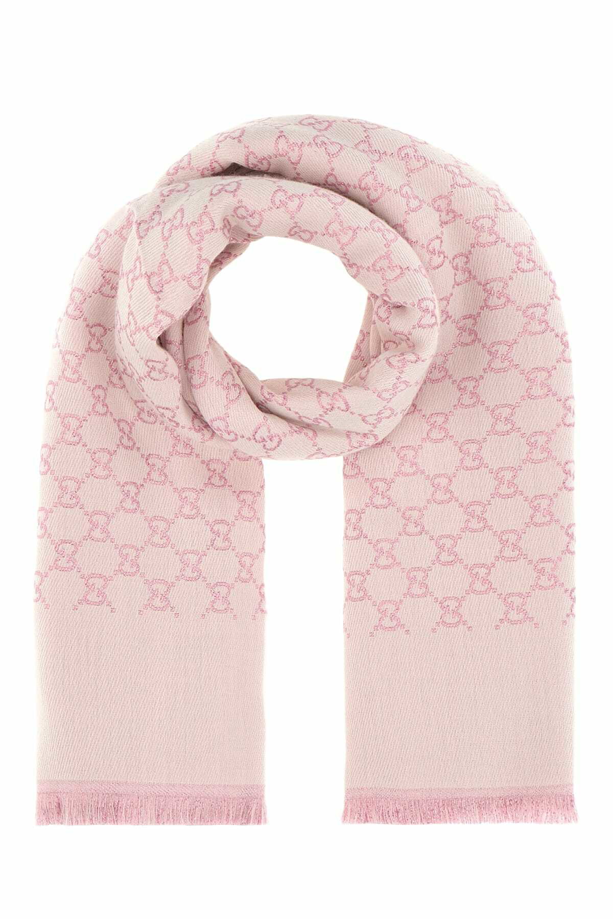 GUCCI - Gg Print Modal & Silk Shawl W/ Horsebit Gucci