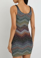 Missoni Sequin-embellished Zigzag Metallic-knit Mini Dress Multicoloured