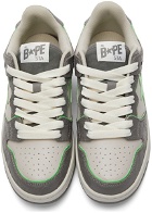BAPE Grey & Green SK8 STA Low Sneakers
