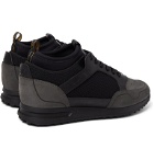 Dunhill - Radial Runner Neoprene and Leather-Trimmed Suede and Mesh Sneakers - Black