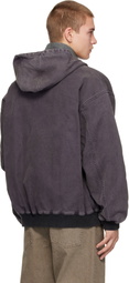 ssstein Gray Vintage Hooded Jacket