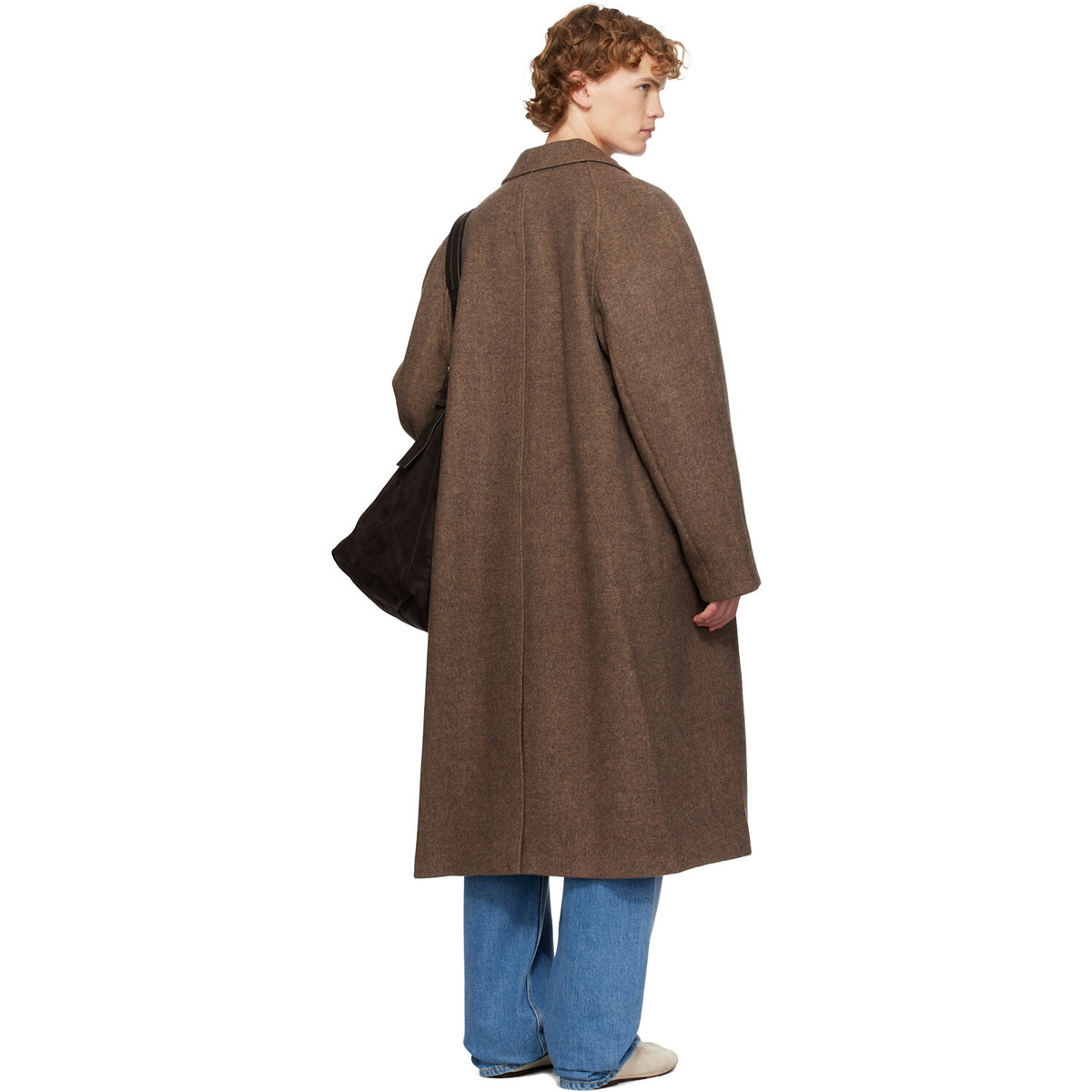 LE17SEPTEMBRE Brown Tweed Raglan Over Coat