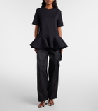 Alaïa Peplum cotton jersey T-shirt
