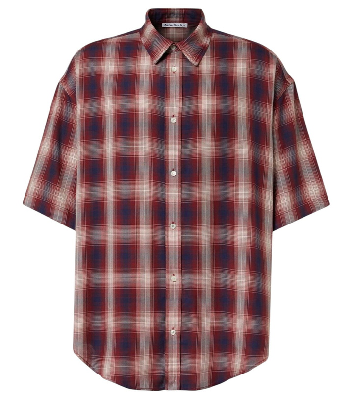 Photo: Acne Studios Checked oversized shirt