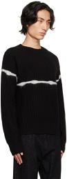 WYNN HAMLYN Black Fishermans Sweater