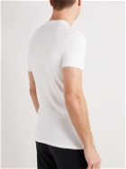 Ermenegildo Zegna - Logo-Embroidered Stretch-Cotton Jersey T-Shirt - White