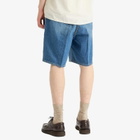 Foret Men's Clay Creased Denim Shorts in Vintage Blue