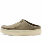 Clarks Originals Men's Wallabee Cup Mule in Olive Eco Leather