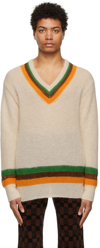 Photo: Wales Bonner Off-White Mohair Saint Sweater