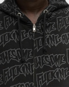 Fucking Awesome Aop Stamp Zipped Hoodie Black Hoodies/Zippers