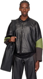 At.Kollektive Black Kiko Kostadinov Edition Saida Leather Jacket