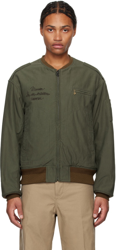 Photo: visvim Khaki & Brown Gunner Acala Reversible Bomber Jacket