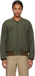 visvim Khaki & Brown Gunner Acala Reversible Bomber Jacket