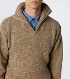 Auralee Wool half-zip sweater