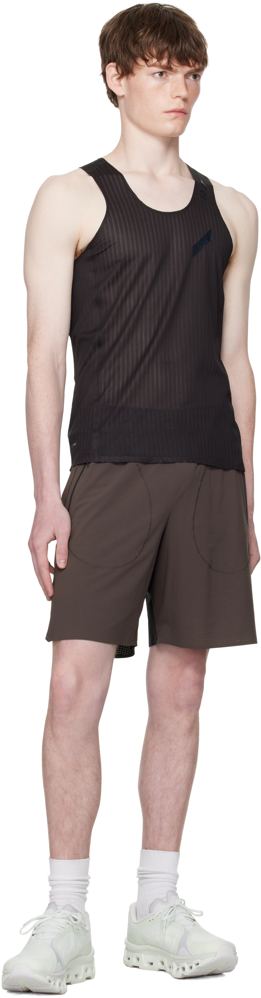 Soar Running Gray & Black Long Summer Shorts