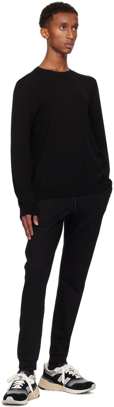 Reigning Champ Black Lightweight Merino Harry Crewneck Sweater