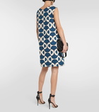 'S Max Mara Swing reversible printed poplin mini dress