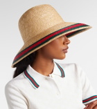 Gucci Web Stripe woven sun hat