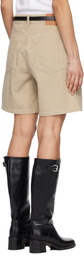 JEANERICA Beige Belem Denim Shorts