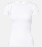 Alaïa Layered ribbed-knit jersey top
