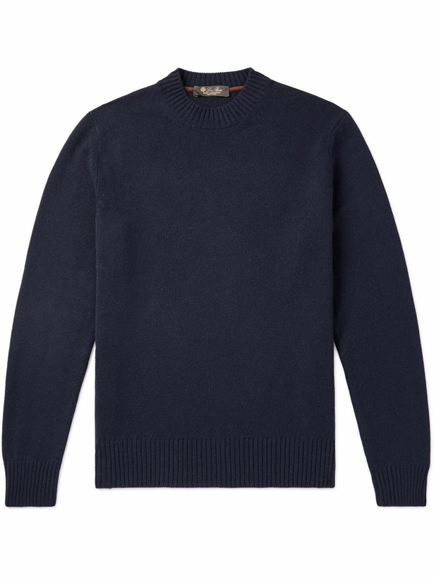 Photo: Loro Piana - Parksville Baby Cashmere Sweater - Blue