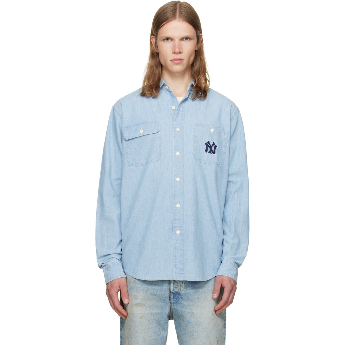 POLO RALPH LAUREN MLB YankeesTシャツ Polo Ralph Lauren Blue MLB Edition Yankees Work Shirt Polo Ralph