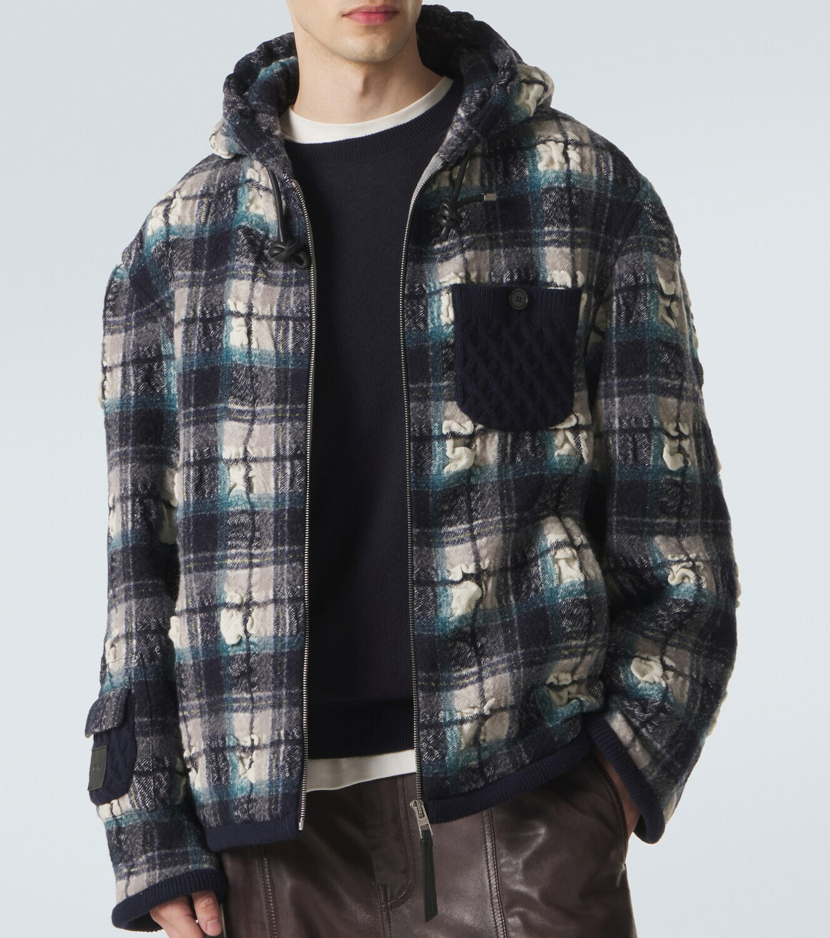 Loewe Plaid wool and linen jacket