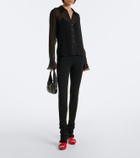 Gucci Viv patent leather platform mule