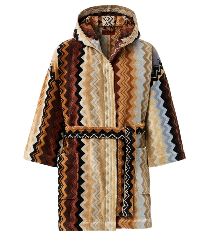 Photo: Missoni Giacomo Zigzag cotton terry bathrobe