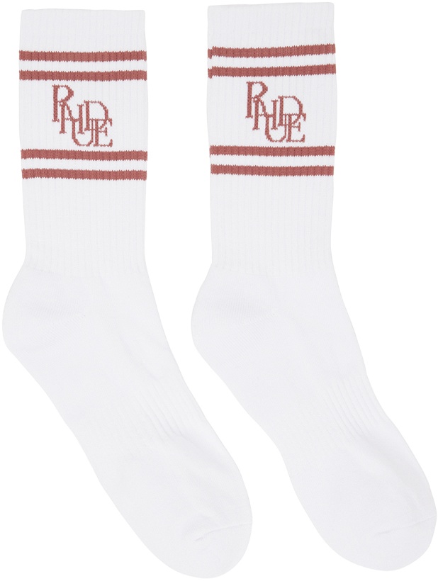 Photo: Rhude White Scrambler Socks