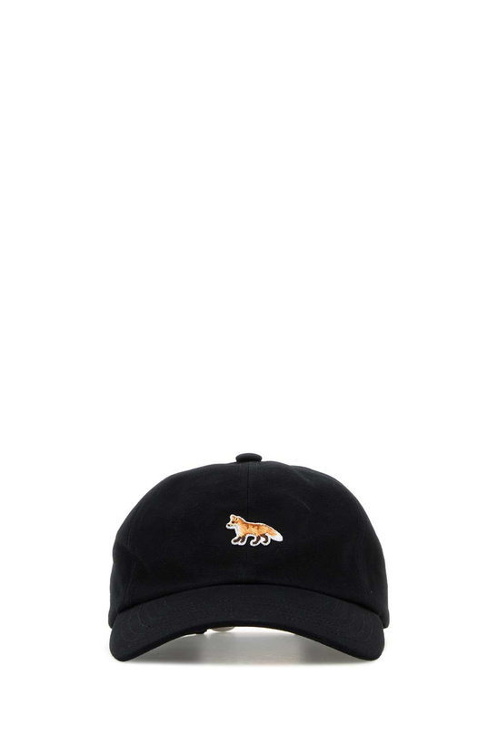 Photo: Maison Kitsuné Black Cotton Baseball Cap