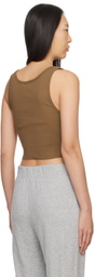 ÉTERNE Brown Cropped Tank Top