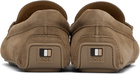 BOSS Taupe Portuguese-Crafted Suede Loafers
