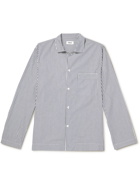 TEKLA - Striped Cotton-Poplin Pyjama Shirt - Blue