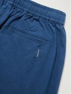Folk - Assembly Wide-Leg Cotton-Blend Shorts - Blue