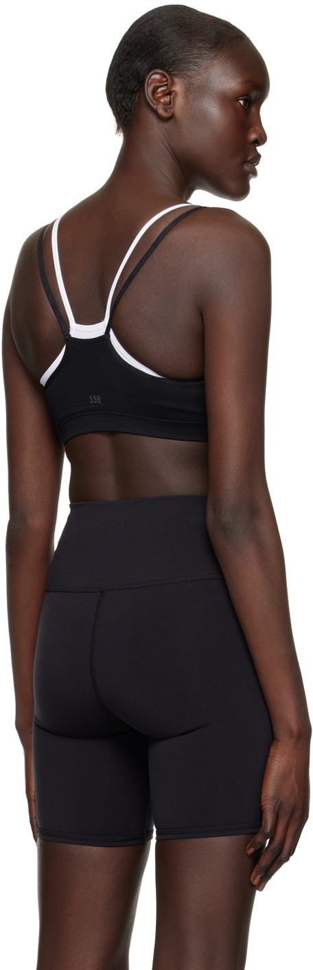 Versace - Greca Trim Sports Bra in Black Versace