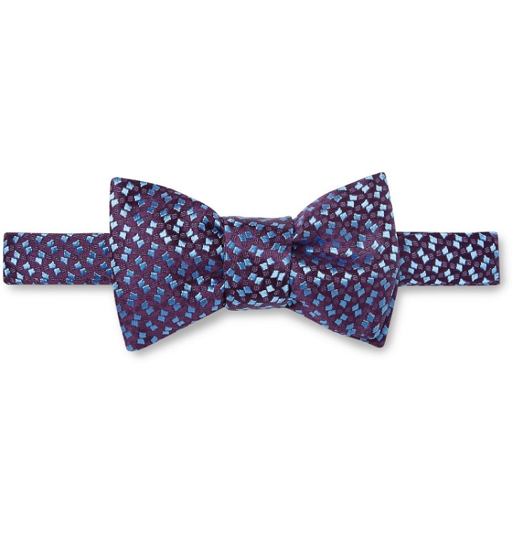 Photo: Charvet - Pre-Tied Silk-Jacquard Bow Tie - Purple