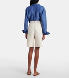 'S Max Mara Eric cotton and linen Bermuda shorts