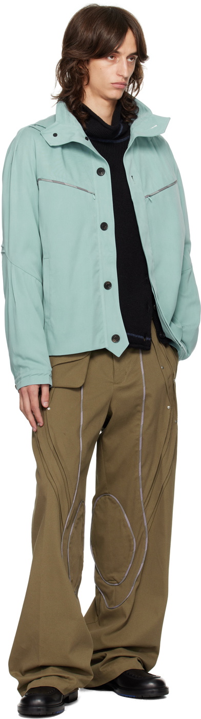 Kiko Kostadinov Green Chalice Trousers Kiko Kostadinov