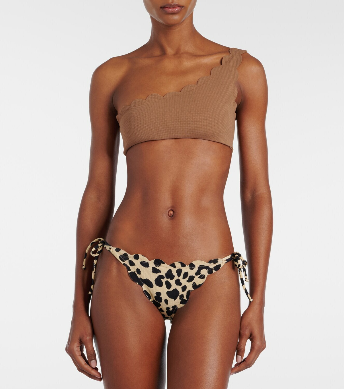Marysia Tie Side scalloped bikini bottoms