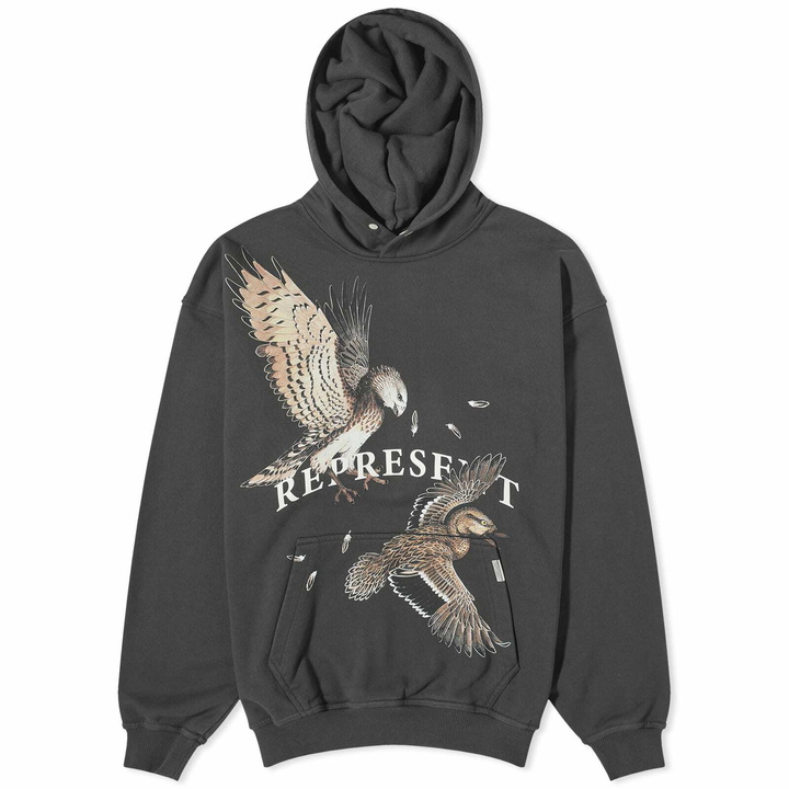 Photo: Represent Men's Birds Of Prey Hoodie in Off Black