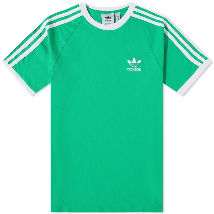 Photo: Adidas Men's 3-Stripes T-Shirt in Hi-Res Green