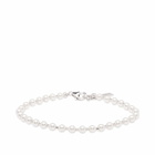 NUMBERING Men's 4mm Pearl Toggle Bracelet in Silver